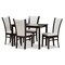 Baxton Studio Adley Modern 5-Piece Dark Brown Finished White Faux Leather Dining Set 142-8034-8026 - alternate 1